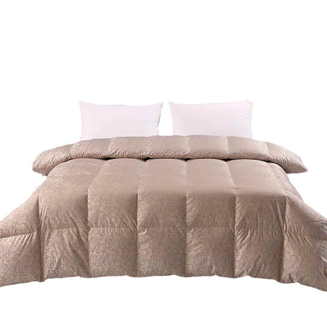 新款160支羽被高支大提花羽绒被壳纯色EYX半成品羽绒自充绒绒被套