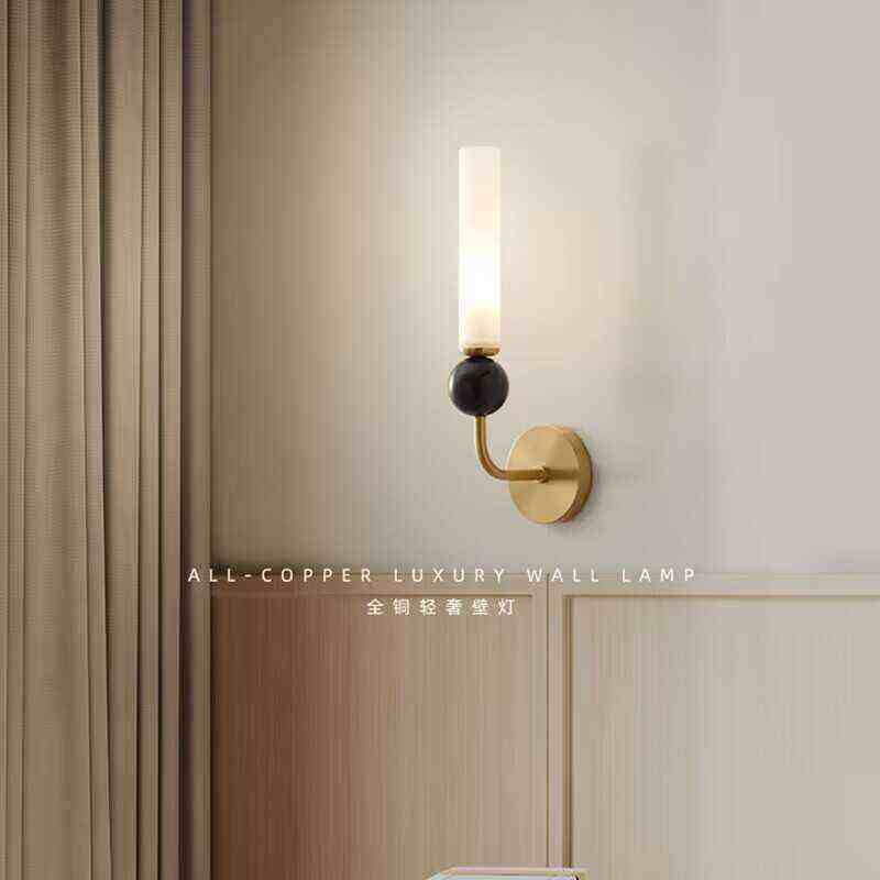 法式轻奢客厅沙发背景墙壁灯意式全铜卧室床头装饰现代简约玄关灯,家装灯饰光源,壁灯,淘宝优惠券,粉丝福利购,淘宝优惠卷