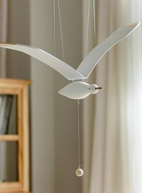 创意海鸥摆件客厅装饰咖啡店挂件挂饰吊饰新家礼物阳台悬挂式风铃