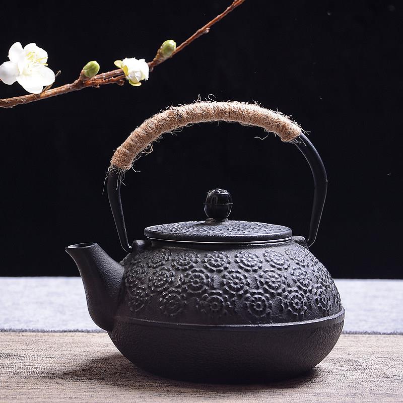 金京堂铸铁壶生铁壶煮茶壶烧水壶泡茶壶碳烤炉围炉黑晶炉用煮水壶
