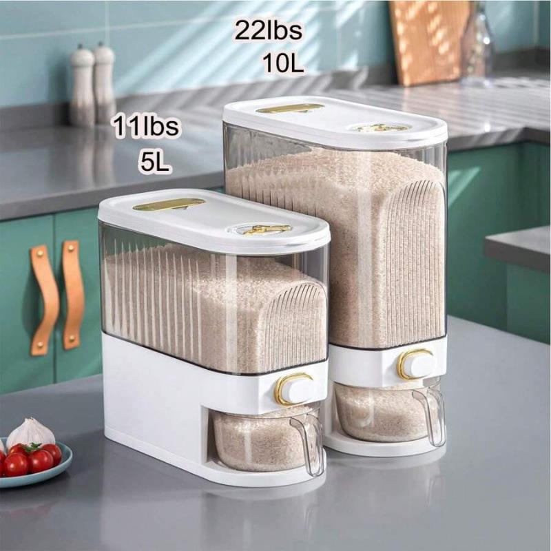 外贸款KitchenStorageOrganizat带量杯大容量谷物储存罐