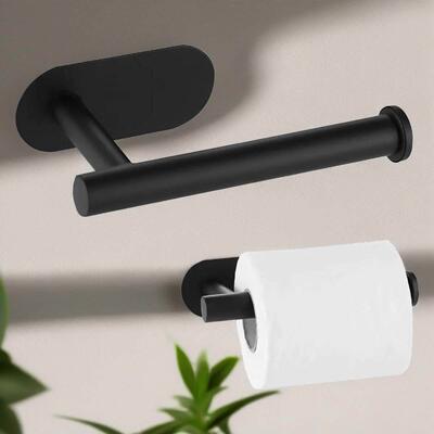 Adhesive Toilet Roll Paper Holder Organizer Wall Mount