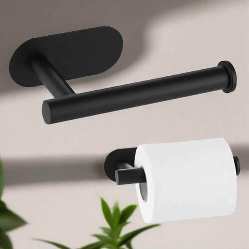 Adhesive Toilet Roll Paper Holder Organizer Wall Mount