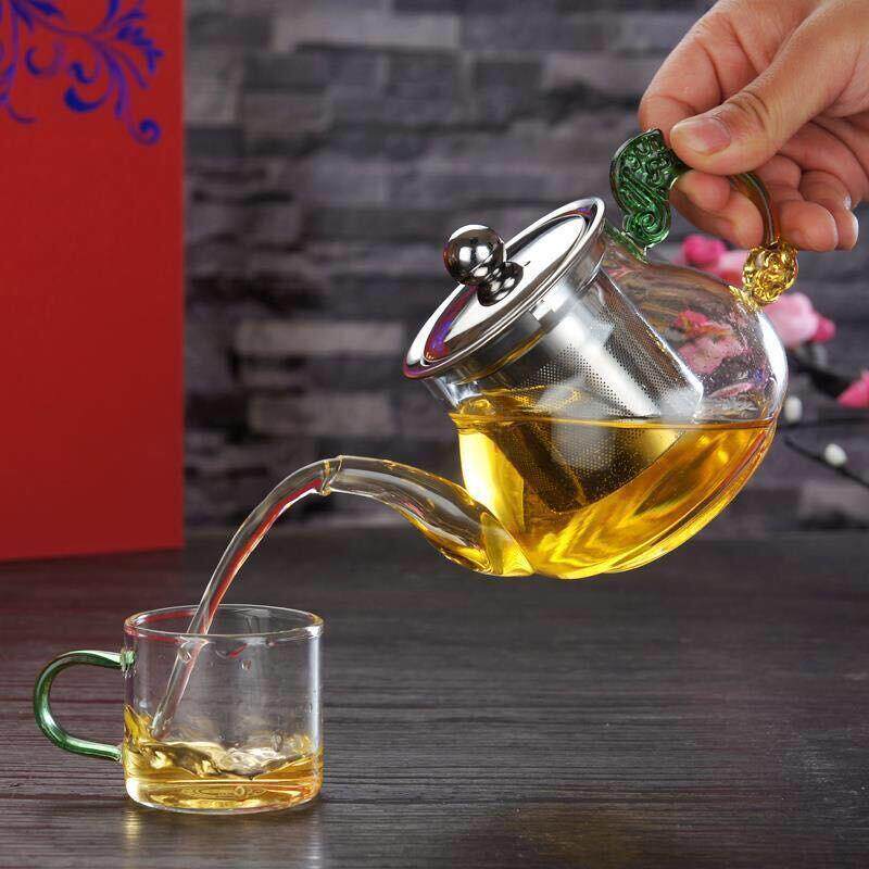 加厚耐热温耐高明火玻璃茶AAQ壶电炉不锈钢陶茶煮壶花茶壶