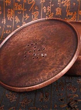 铜茶洗铜大号零茶水盂带盖建水盘壶承干泡盂台茶手工F87566HM茶具