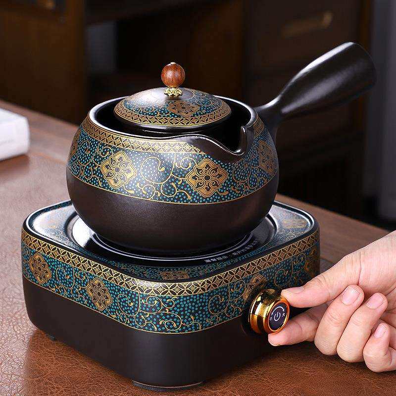 豪峰蒸汽煮茶器煮茶炉茶具套装家用全自动茶壶泡茶壶陶瓷电陶炉X