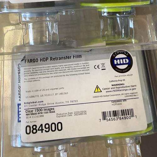 法哥 HDP6600证卡打印机 专用彩色带 084911 转印膜 084900