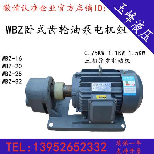 WBZ-6/10/16/25/40/50/63/100/125/160卧式齿轮油泵电机组CB-B4JZ
