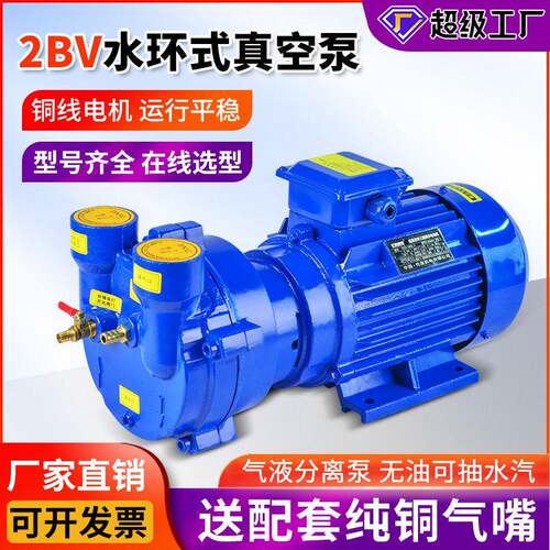 2BV系列水环式真空泵工业用真空水循环真空泵雕刻机真空吸附