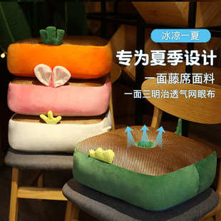办公室久坐不累座椅垫子学生椅子屁股地上榻榻米屁垫凉席 坐垫夏季