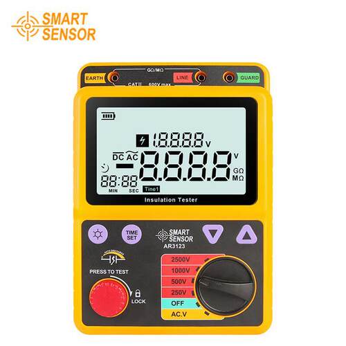 希玛AR3123高压兆欧表500V2500V数字电子摇表1000V绝缘电阻测试仪