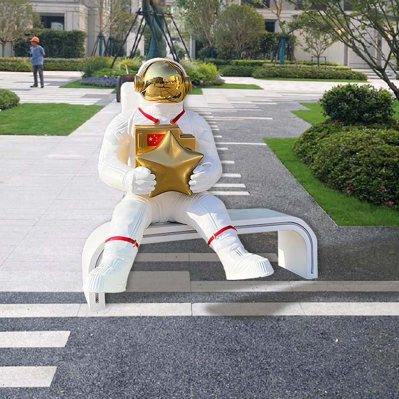 户外卡通动物座椅雕塑玻璃钢网红休闲公园椅园林景区商场美陈摆件