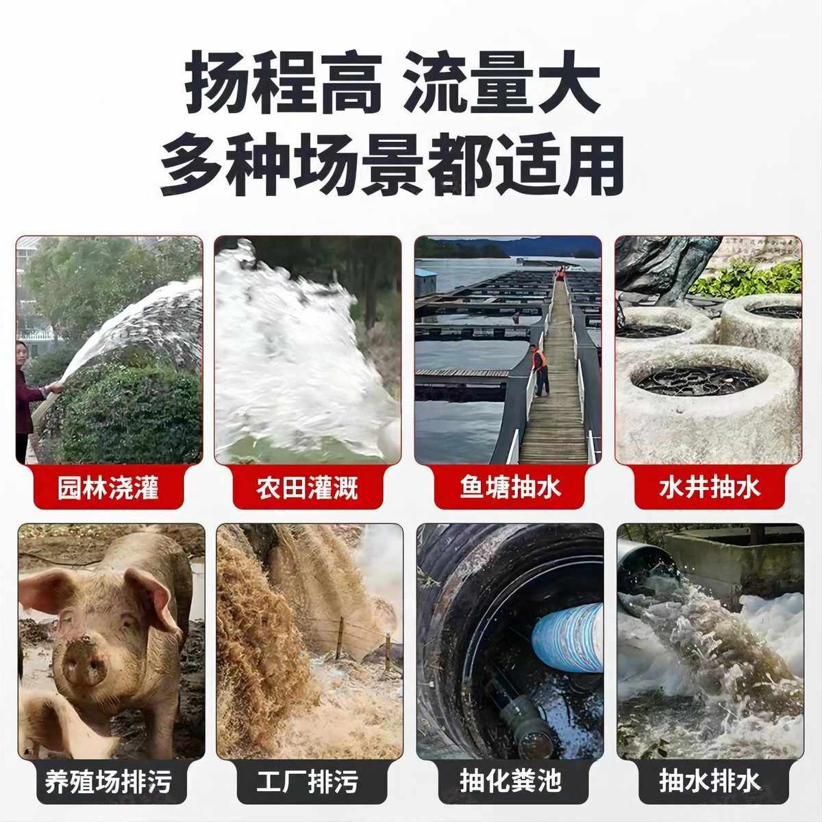 利欧WQ潜水污水泵大功率地下室潜污泵单/三相切割泵化粪池切割泵