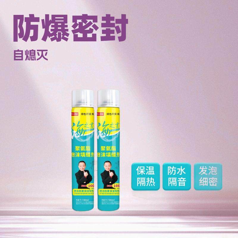 海之言聚氨酯泡沫填缝剂发泡胶室内建筑填缝泡沫胶自熄阻燃