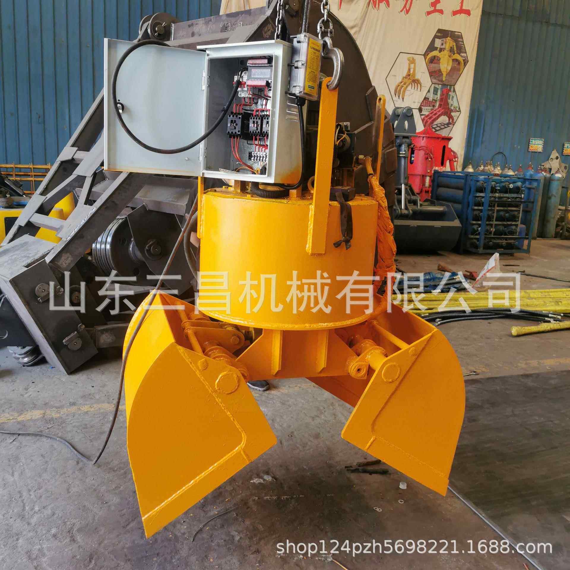 行车抓沙贝壳形抓斗矿用起重机矿用行车抓煤用贝壳斗三昌厂家