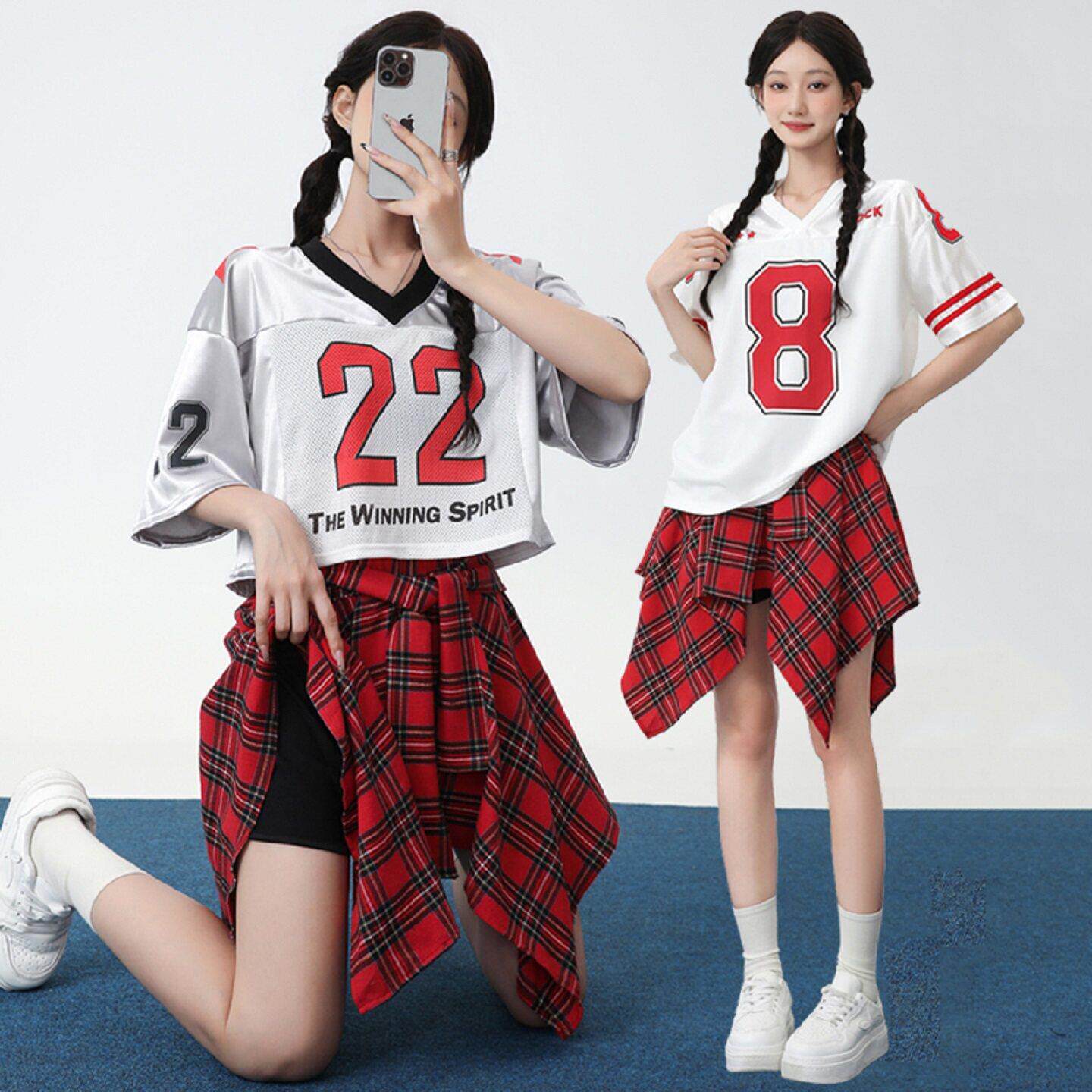 学生运动会啦啦操舞蹈健美操服成人男女同款拉拉队团体女团演出服