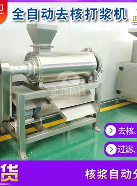 全自动浆果去核榨汁机 商用大型枸杞榨汁机 枸杞原浆榨汁生产线
