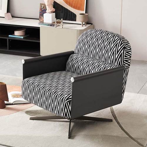 设计师式ZPZ客厅现代单人转可布沙发椅家用简约阳台懒人椅意旋办