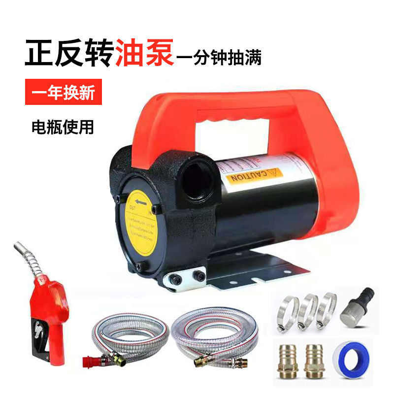 货车抽油泵抽柴油机12V24V正反转电动加油机自封枪油桶自停抽油EH