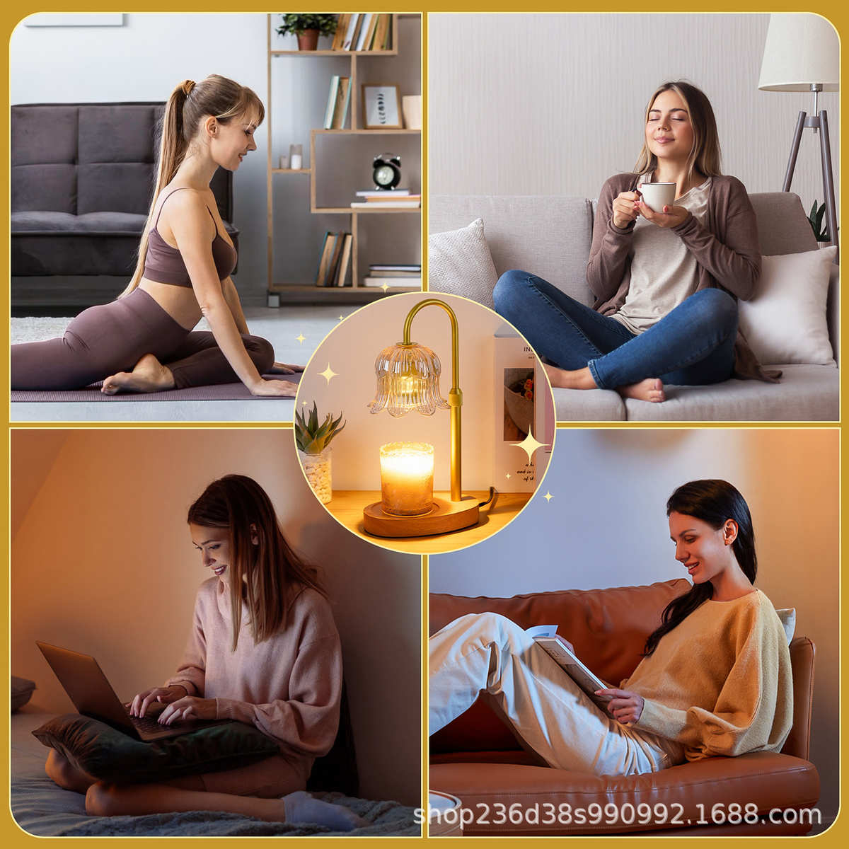 创意礼品融蜡灯浪漫氛围香薰灯融烛台灯插电定时调光融烛灯