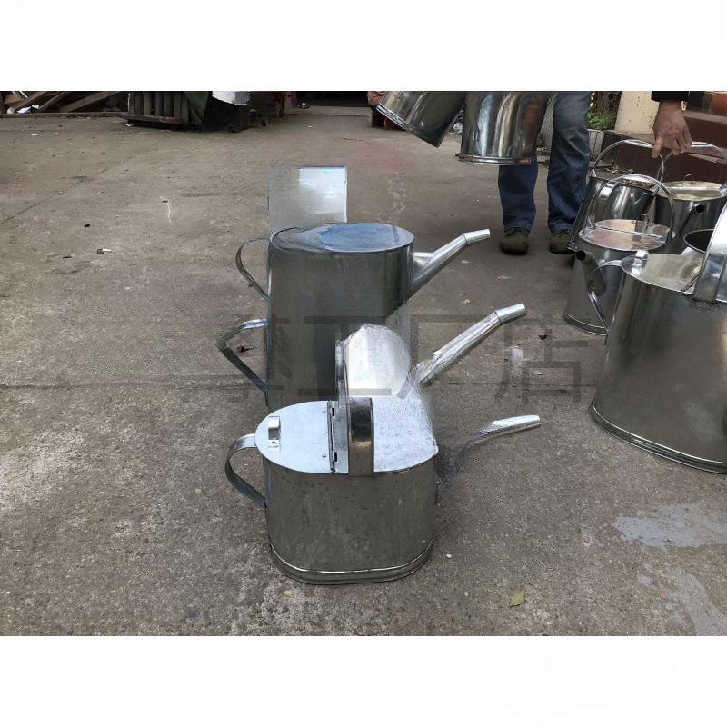 手工制作 白铁皮加油桶长嘴油壶备用装油桶带盖