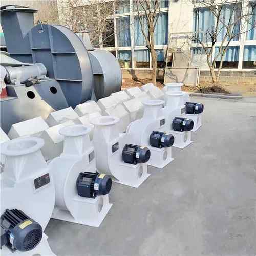 PP4-68塑料引风机 钢衬PPH叶轮 800mm耐腐蚀耐酸碱 PVC法兰软连接