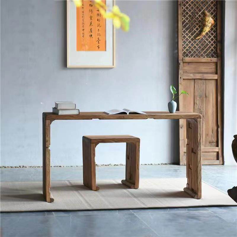 老榆木仿古BLY用琴桌共国学古鸣筝书法桌家形茶桌长方画画桌图片