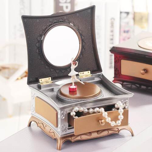 high quality Makeup Mirror Jewelry Box Music Box化妆盒音乐盒