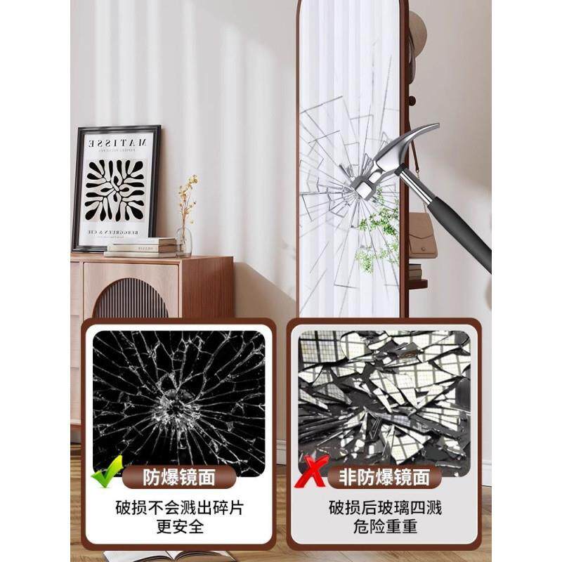 全身镜落镜家用旋转穿衣镜帽试衣镜生女卧室GHD宿舍可移动地衣架