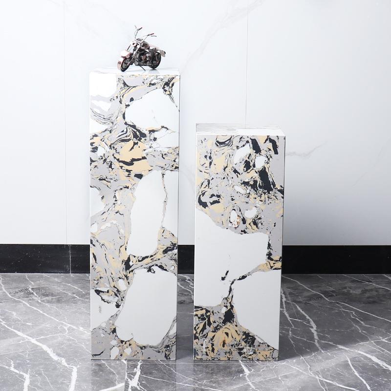 意式轻奢大理石底座摆台家用酒店客厅玄关软装饰品展台艺术品摆件