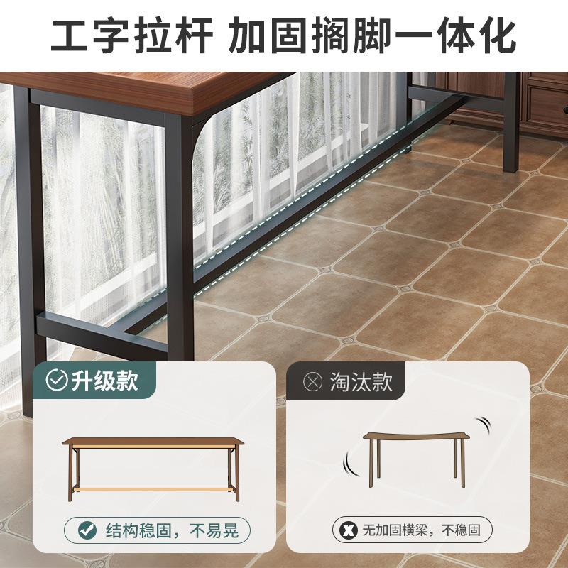 靠墙吧台桌长条桌家用阳台吧台桌靠窗一体式客厅吧台桌茶水间高脚图片