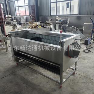 大型毛辊清洗去皮机烧羊头猪蹄毛刷清洗机生姜芋头去泥沙清洗设备