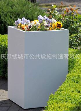 户外简约花盆花箱景观花池街道落地式花箱景观花槽种植槽