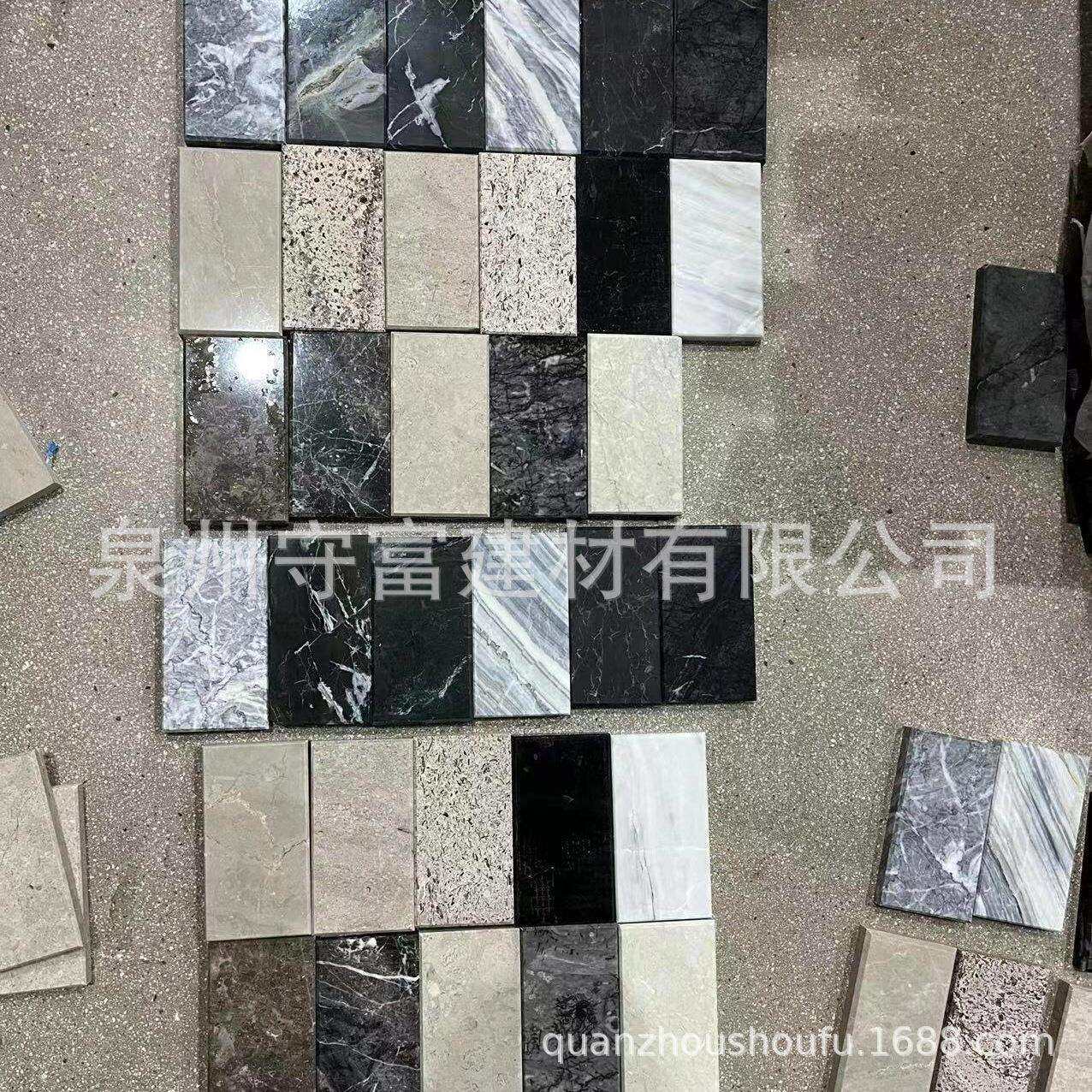 石大3理石石材小块样品300*00紫635罗红花大绿天然材装修选样