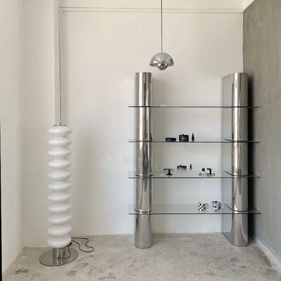 服装店展示架玻璃中岛流水台落地多层买手店饰品货架鞋包店陈列架