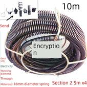 电动管道疏浚机弹簧直径16mm下水道电钻疏浚钢丝弹簧加密疏浚工具