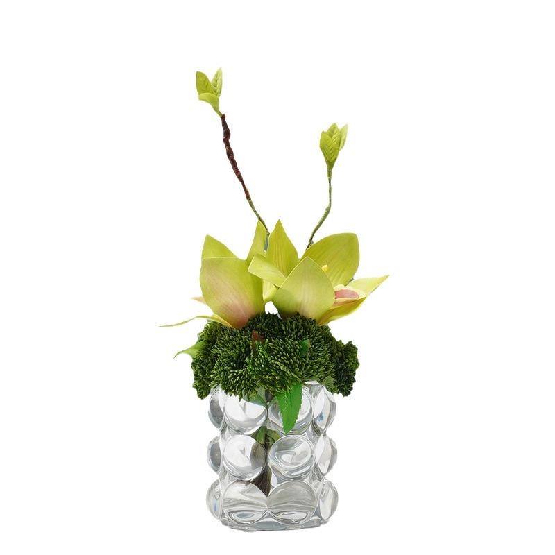 现代插花仿真花艺绿植餐桌售楼处洽谈桌子花艺摆件餐桌边柜装饰品