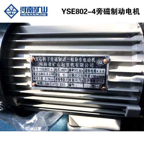 河南矿山YSE802-40.8KW旁磁制动三项异步电动机梁运行电机