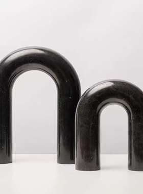 简约现代创意大理石拱形摆件软装客厅电视柜茶几拱门家居饰品配搭