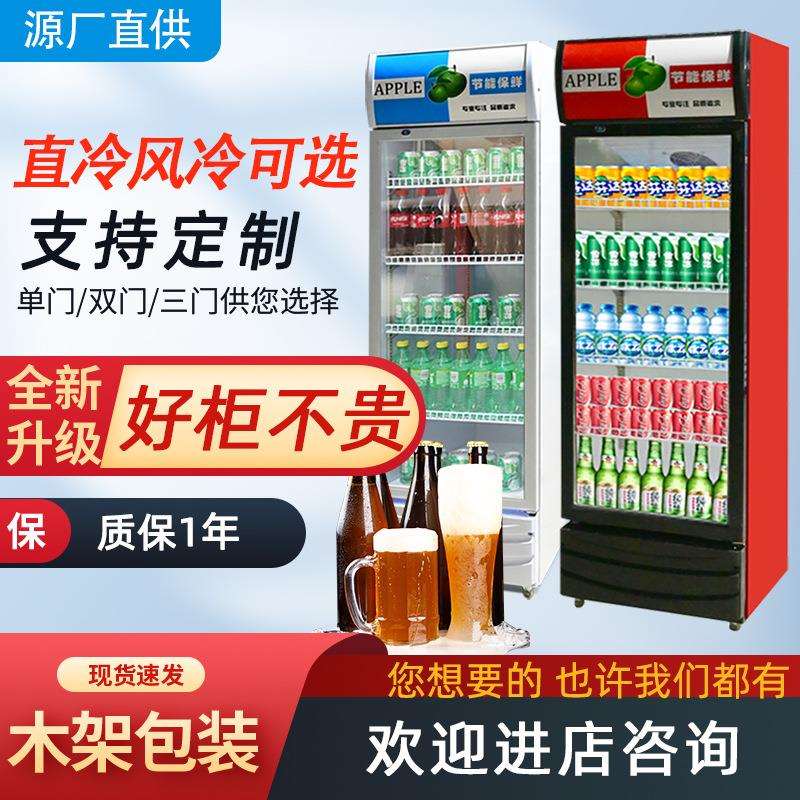 单门啤酒柜冷藏展示柜保鲜柜超市啤酒饮料柜商双门三门酒水柜冰柜