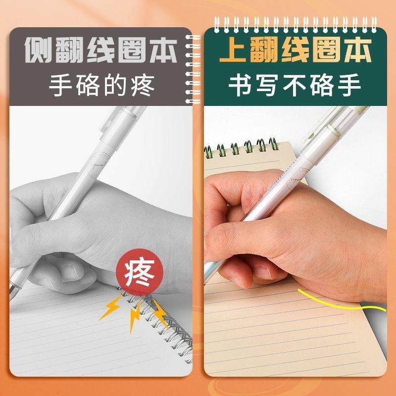 新款直销a5复古上翻线圈本学生高颜值b5加厚日记本腰封横线笔记本