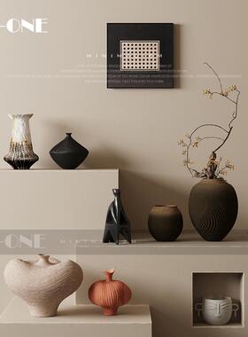 Rzone 设计师款陶瓷花瓶侘寂风酒店民宿中古小众艺术软装饰品摆件