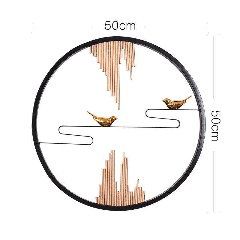 新中式客厅墙壁装饰挂件铁艺壁挂餐厅墙上装饰品玄关挂饰中式壁饰