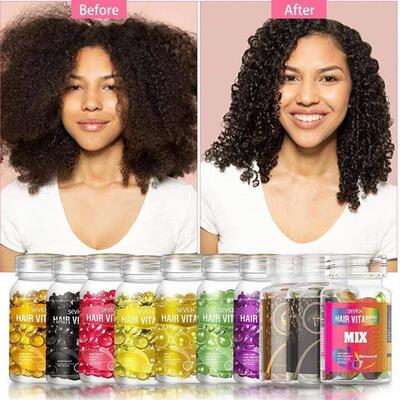 30pcs Hair Vitamin Capsule Keratin Oil Smooth Silky Hair