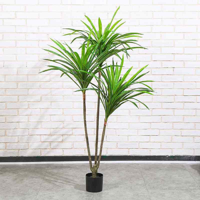 真植物工艺龙血铁仿绿色植家具被装饰-办公桌面仿真盆栽摆件摆树