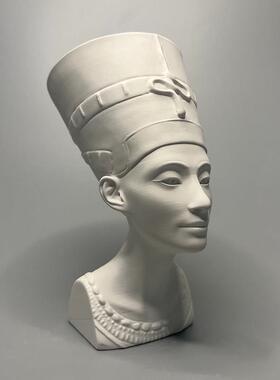 纳芙蒂蒂半身像古埃及博物馆覆刻石膏像雕塑家居软装桌面摆件礼品