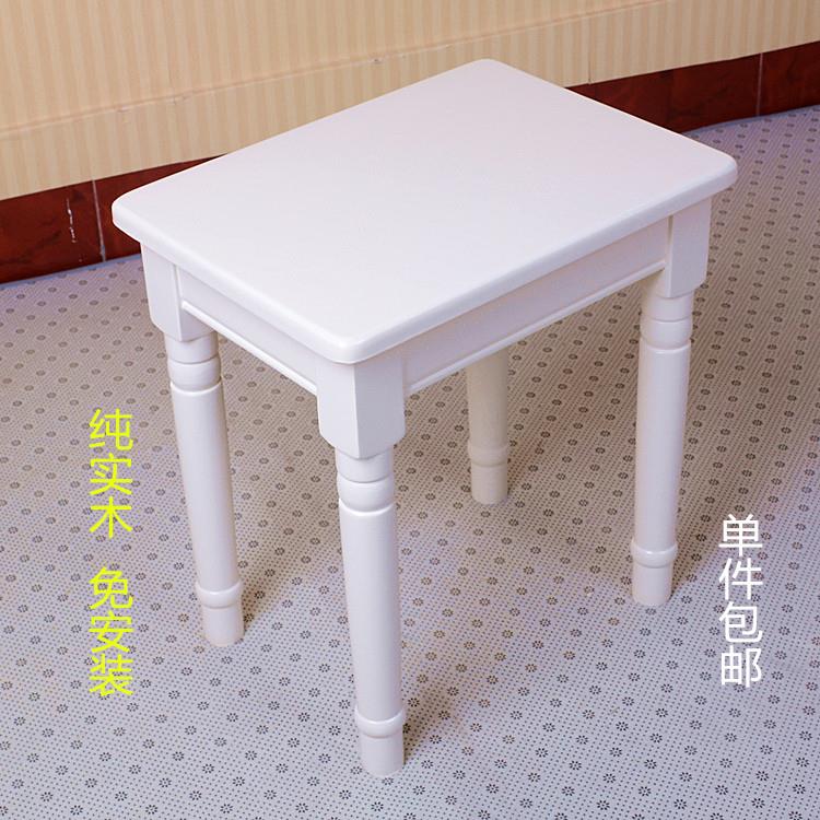 美甲凳诊所医院凳子化妆凳白化妆椅换鞋凳加厚实木餐桌椅实木方凳