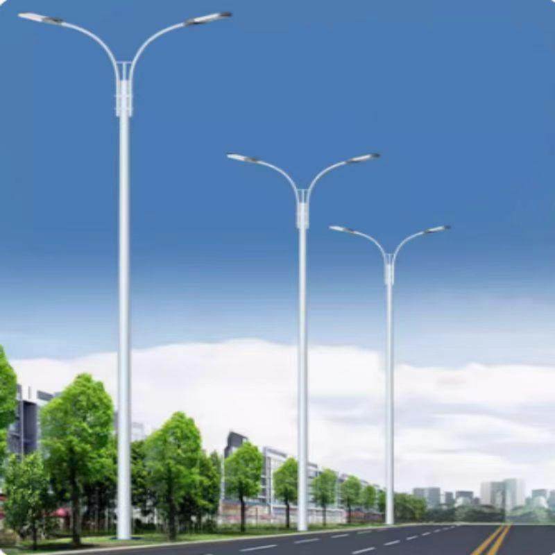 等高飞机头led双臂路灯市政道路工程道路照明灯高杆路灯厂家