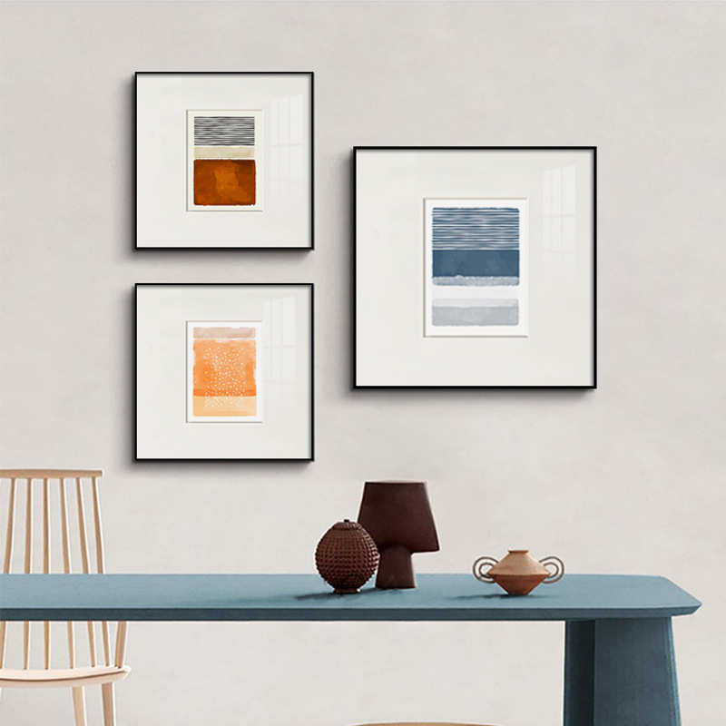 流觞 现代极简风艺术餐厅装饰画蓝橙色北欧抽象客厅画背景墙挂画,家居饰品,现代装饰画,淘宝优惠券,粉丝福利购,淘宝优惠卷