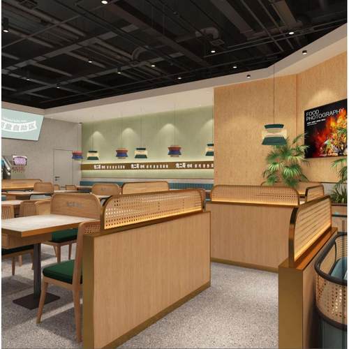 8V餐厅会所沙发靠背卡座发光藤编玻璃隔断现代轻奢铁艺不锈钢屏风